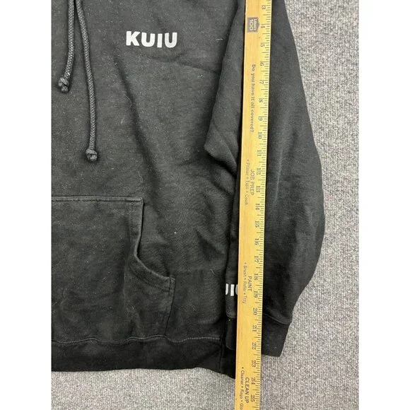KUIU Hoodie Mens Large Black Pullover Fleece Sweatshirt Hunting Graphic Logo - Picture 5 of 7